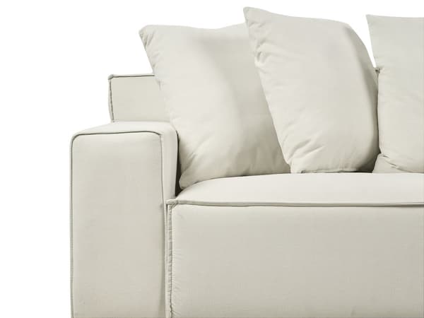 Flydersofa Hvid Velour 3 Personers Veloursofa Moderne Blød Sofa Designsofa til Værelse Stofsofa