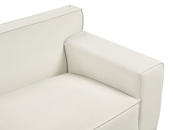 Flydersofa Hvid Velour 3 Personers Veloursofa Moderne Blød Sofa Designsofa til Værelse Stofsofa