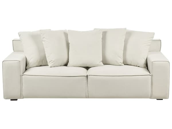 Flydersofa Hvid Velour 3 Personers Veloursofa Moderne Blød Sofa Designsofa til Værelse Stofsofa