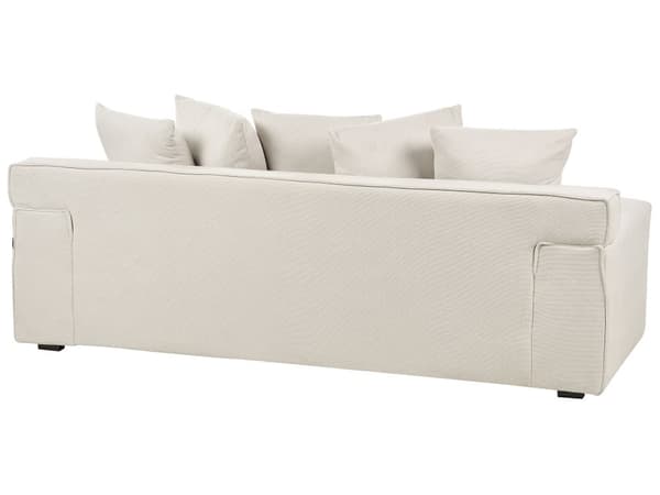 Flydersofa Hvid Chenille 3 Personers Moderne Blød Sofa Designsofa til Værelse Stofsofa