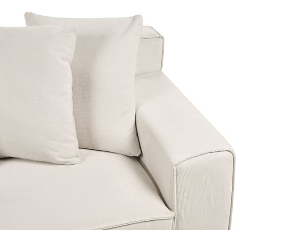 Flydersofa Hvid Chenille 3 Personers Moderne Blød Sofa Designsofa til Værelse Stofsofa