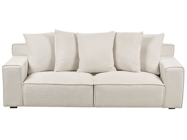 Flydersofa Hvid Chenille 3 Personers Moderne Blød Sofa Designsofa til Værelse Stofsofa