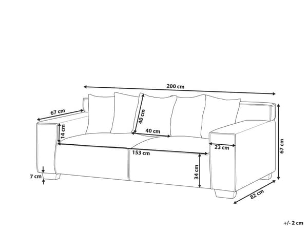 3-seters sofa Grønn Stoff Chenille Ben i eukalyptustre Brede armlener Puter Moderne design Stue