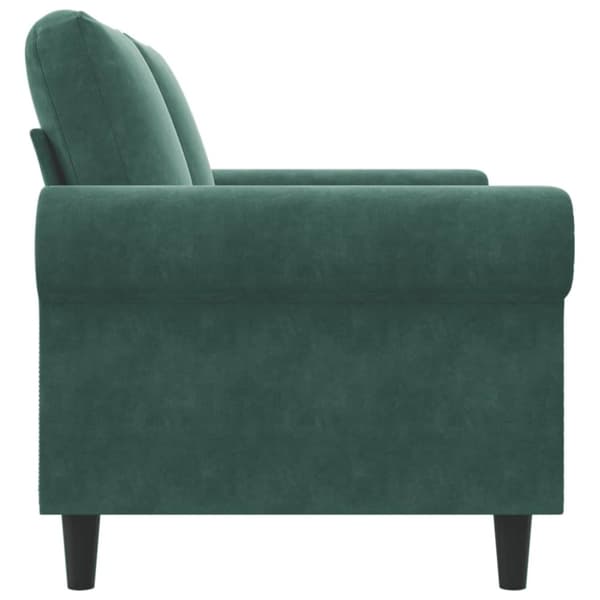 vidaXL Soffa 2-sits mörkgrön 120 cm sammet
