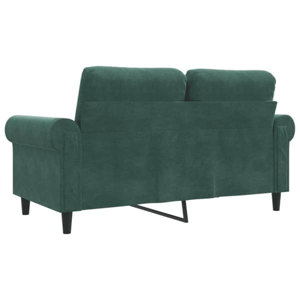 vidaXL Soffa 2-sits mörkgrön 120 cm sammet