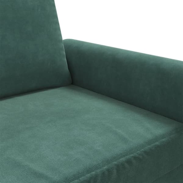 vidaXL Soffa 2-sits mörkgrön 120 cm sammet