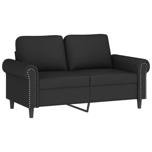 vidaXL sofasæt 3 dele med puder velour sort