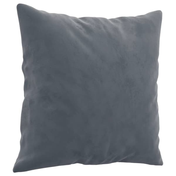 vidaXL sofasæt 4 dele med puder velour mørkegrå