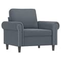 Miniatyrbillede 2 af 11: vidaXL sofasæt 4 dele med puder velour mørkegrå