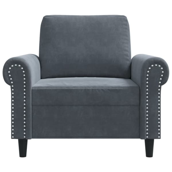 vidaXL lænestol 60 cm velour mørkegrå