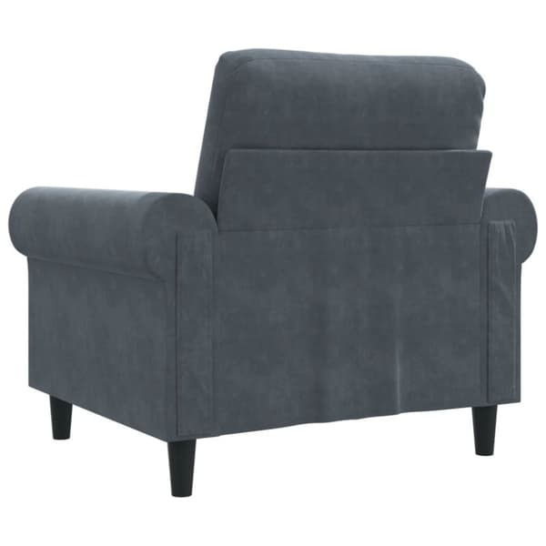 vidaXL lænestol 60 cm velour mørkegrå