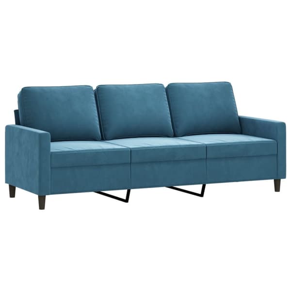 vidaXL sofasæt 4 dele med puder velour blå