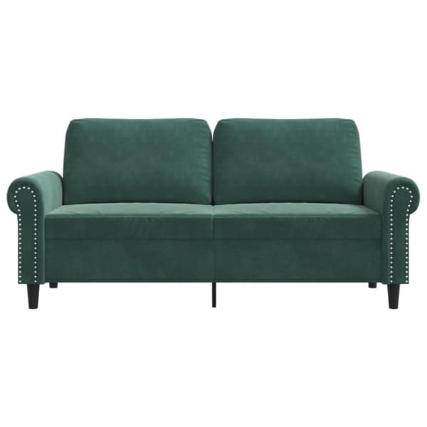 vidaXL Soffa 2-sits mörkgrön 140 cm sammet