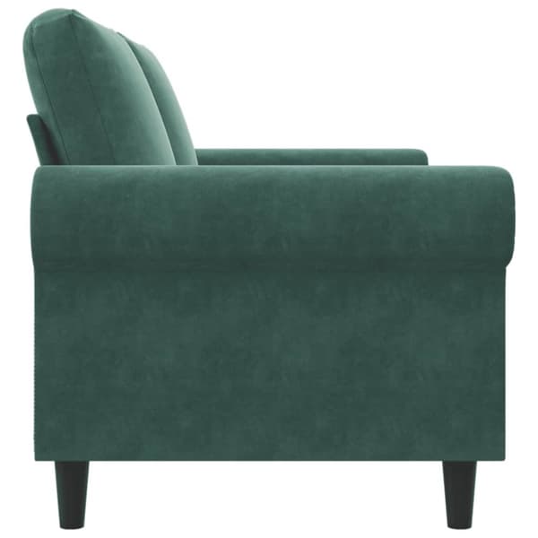 vidaXL Soffa 2-sits mörkgrön 140 cm sammet
