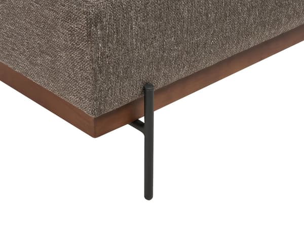 Hjørnesofa Stof Brun Metalben 3-personers Højrevendt Minimalistisk moderne stil Stue