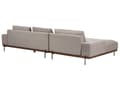 Miniatyrbillede 6 af 11: Hjørnesofa Stof Lysebrun Metalben 3-personers Højrevendt Minimalistisk moderne stil Stue