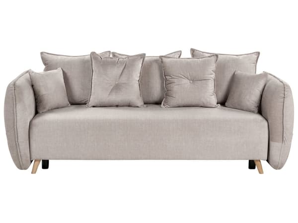 Vuodesohva ruskeanharmaa samettiverhoilu säilytystila 2 hengelle 234 x 104 x 77 cm irrotettava päällinen moderni tyyli