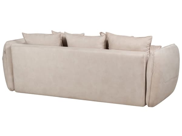 Vuodesohva kermanvalkoinen samettiverhoilu säilytystila 2 hengelle 234 x 104 x 77 cm irrotettava päällinen moderni tyyli