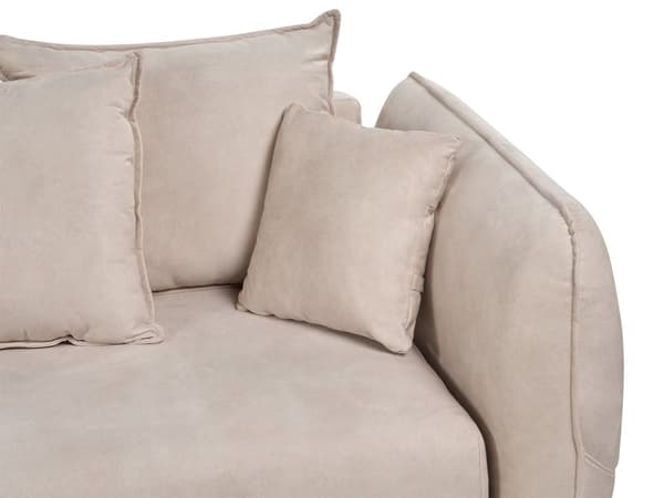 Vuodesohva kermanvalkoinen samettiverhoilu säilytystila 2 hengelle 234 x 104 x 77 cm irrotettava päällinen moderni tyyli