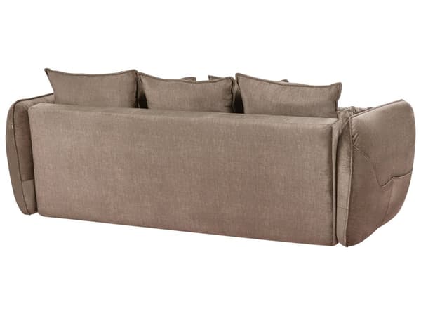 Sovesofa Brun fløyelsstoff i polyester 234 x 104 x 77 cm sovesofa Oppbevaring Ekstra puter Avtakbare trekk Moderne stue Soverom