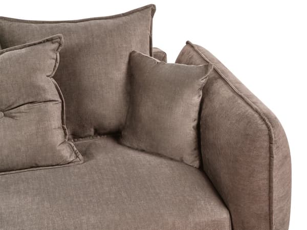 Sovesofa Brun fløyelsstoff i polyester 234 x 104 x 77 cm sovesofa Oppbevaring Ekstra puter Avtakbare trekk Moderne stue Soverom
