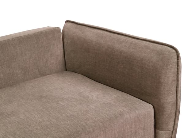 Sovesofa Brun fløyelsstoff i polyester 234 x 104 x 77 cm sovesofa Oppbevaring Ekstra puter Avtakbare trekk Moderne stue Soverom