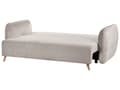 Miniatyrbilde 6 av 11: Sovesofa Taupe fløyelsstoff i polyester 234 x 104 x 77 cm sovesofa Oppbevaring Ekstra puter Avtakbare trekk Moderne stue Soverom