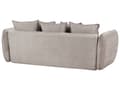 Miniatyrbilde 7 av 11: Sovesofa Taupe fløyelsstoff i polyester 234 x 104 x 77 cm sovesofa Oppbevaring Ekstra puter Avtakbare trekk Moderne stue Soverom