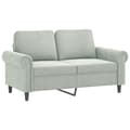 Miniatyrbillede 4 af 8: vidaXL sofasæt 3 dele med hynder velour lysegrå