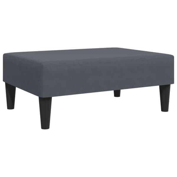 vidaXL 2-personers sovesofa med puder og fodskammel velour mørkegrå