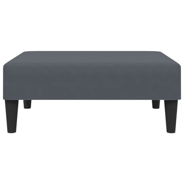vidaXL 2-personers sovesofa med puder og fodskammel velour mørkegrå
