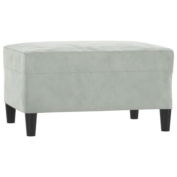vidaXL sofasæt 4 dele med puder velour lysegrå