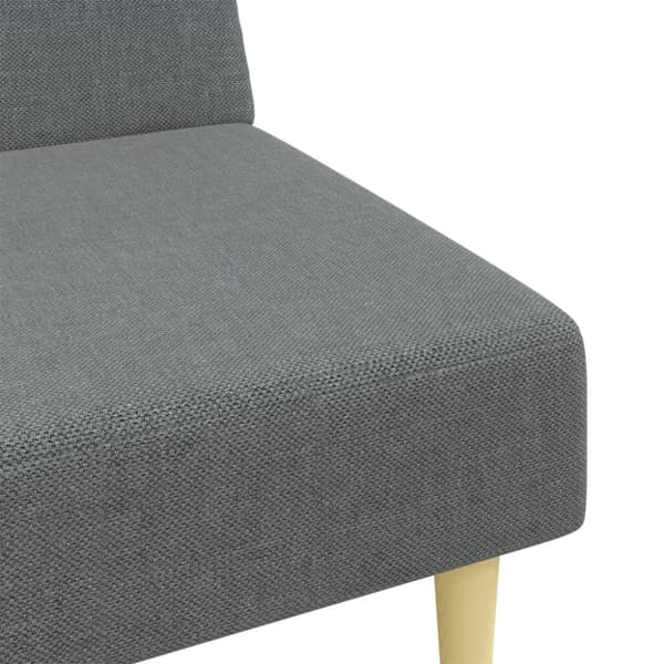 vidaXL 2-personers sovesofa med fodskammel stof mørkegrå