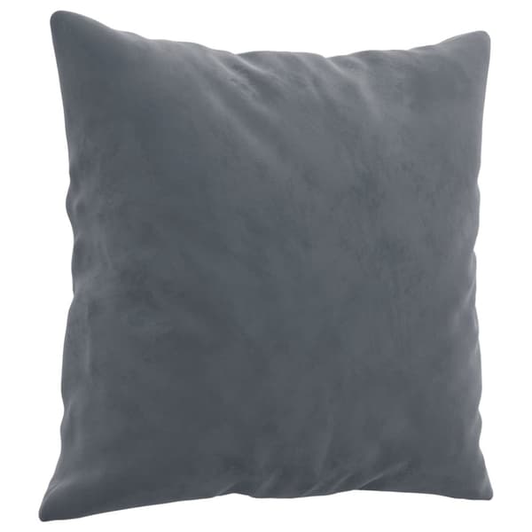 vidaXL sofasæt 3 dele med puder velour mørkegrå