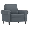 Miniatyrbillede 2 af 8: vidaXL sofasæt 3 dele med hynder velour mørkegrå