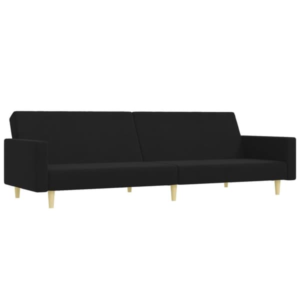 vidaXL 2-personers sovesofa med fodskammel stof stof