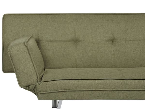 3-seters sovesofa grønn med polstring Armless Modern