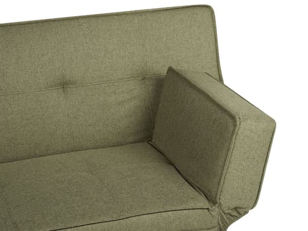 3-seters sovesofa grønn med polstring Armless Modern