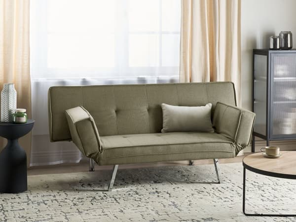 3-seters sovesofa grønn med polstring Armless Modern