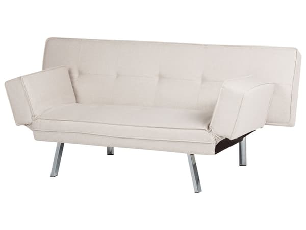 3-sits Bäddsoffa Beige Tyg Armlös Modern