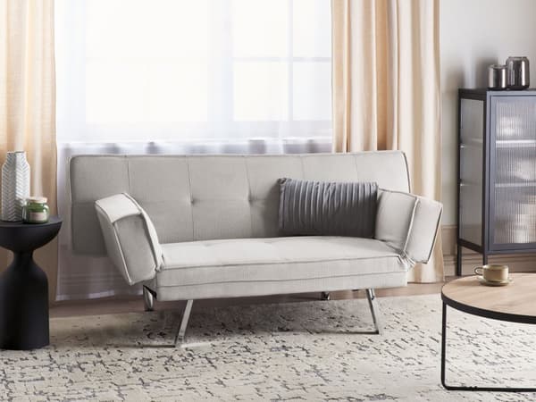 3-sits Bäddsoffa Beige Tyg Armlös Modern