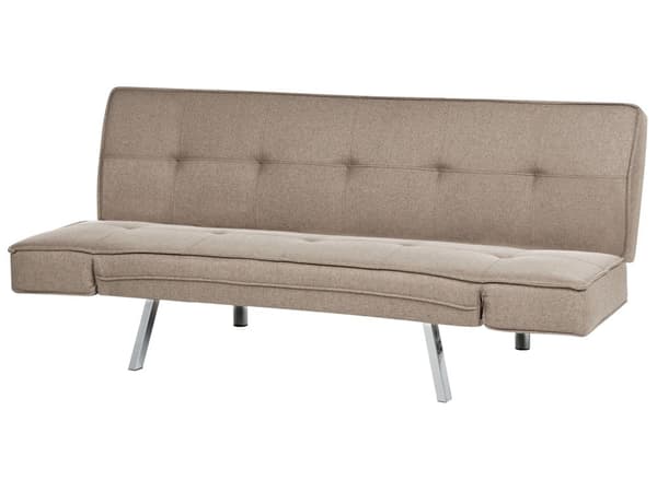 3-sits Bäddsoffa Brun Tyg Armlös Modern