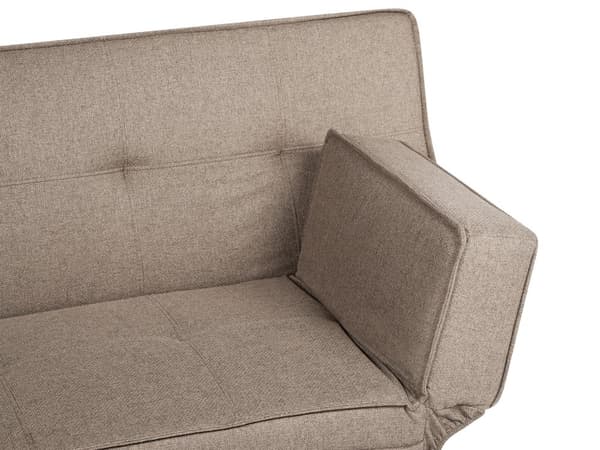 3-sits Bäddsoffa Brun Tyg Armlös Modern
