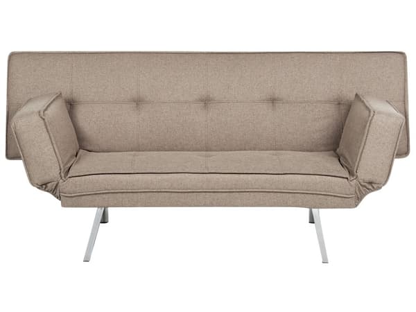 3-sits Bäddsoffa Brun Tyg Armlös Modern