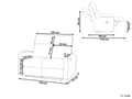 Miniatyrbild 3 av 11: Manuell Vilsoffa Vit Sammetsklädsel 2-sits Modern Design Liggfunktion