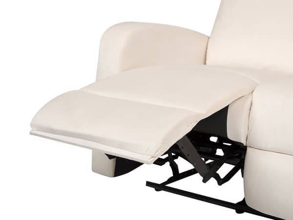 Manuel hvilesofa Hvid velour spolstret 2-personers sofa Moderne design Slap af-funktion