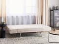 Miniatyrbillede 5 af 11: Sovesofa i beige polstring stof til 3 personer med justerbare armlæn stue soveværelse