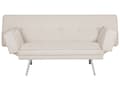 Miniatyrbillede 1 af 11: Sovesofa i beige polstring stof til 3 personer med justerbare armlæn stue soveværelse