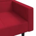 Miniatyrbild 8 av 11: vidaXL Bäddsoffa 2-sits med två kuddar vinröd sammet