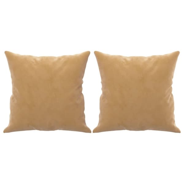 vidaXL 2-personers sofa med pyntepuder 120 cm velour brun